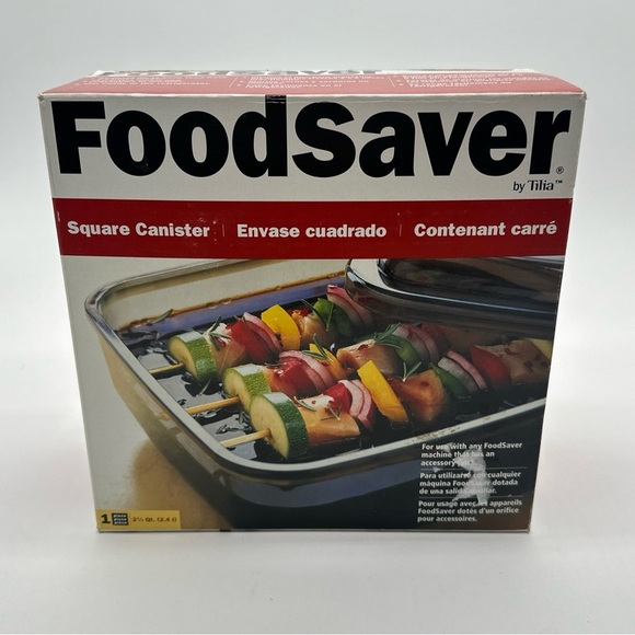 New FoodSaver Quick Marinator 2.25 Qt Square Vacuum Seal Marinating Canister - Picture 1 of 4